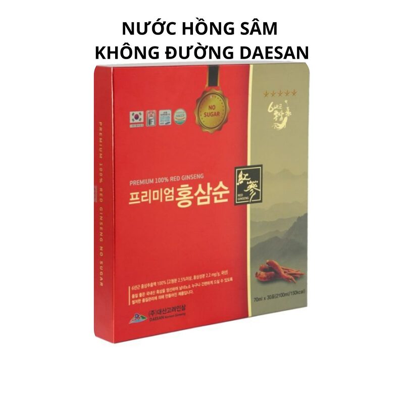 Nước Hồng Sâm Không Đường DAESAN 25