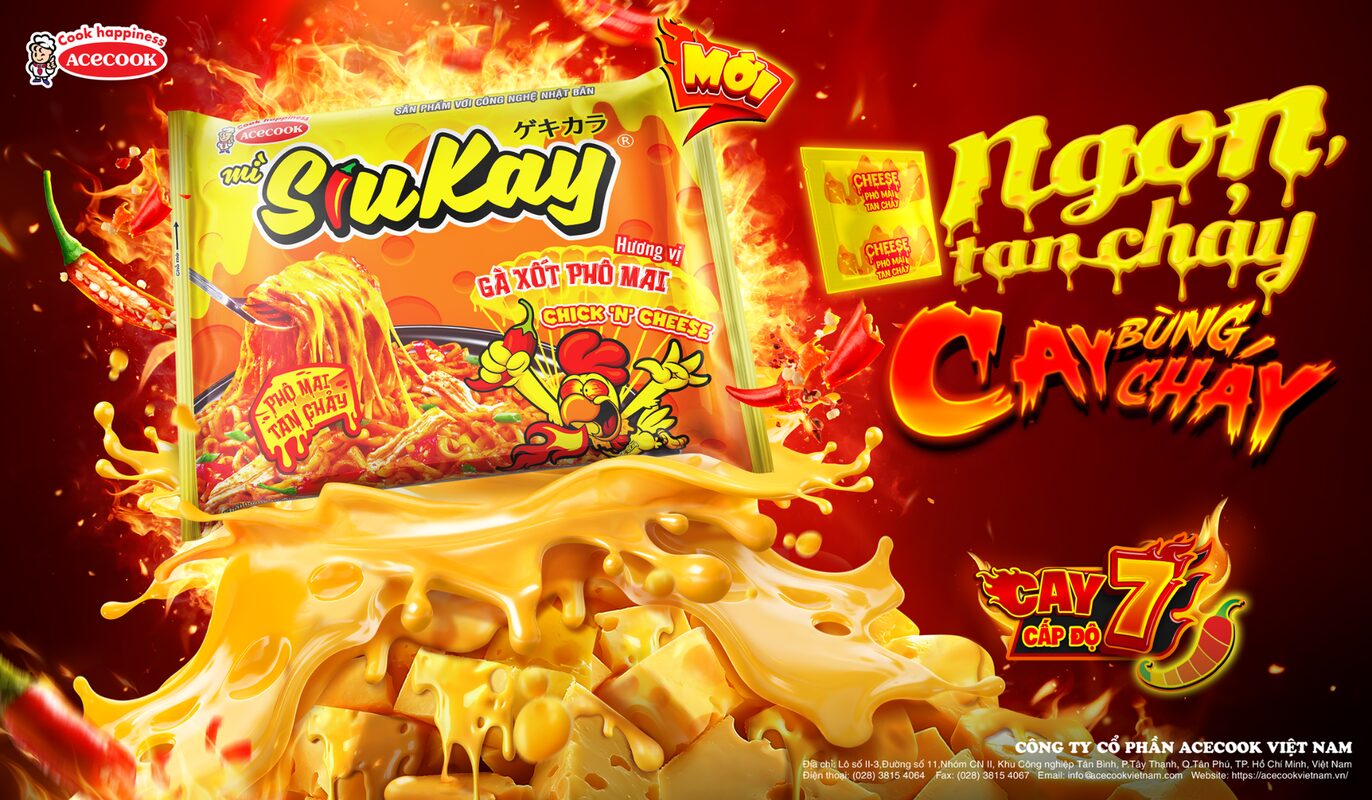 Hot rần rần mì Siukay Gà xốt phô mai phiên bản mới: Ngon tan chảy, cay bùng cháy! hot ran ran mi siukay ga xot pho mai phien ban moi ngon tan chay cay bung chay