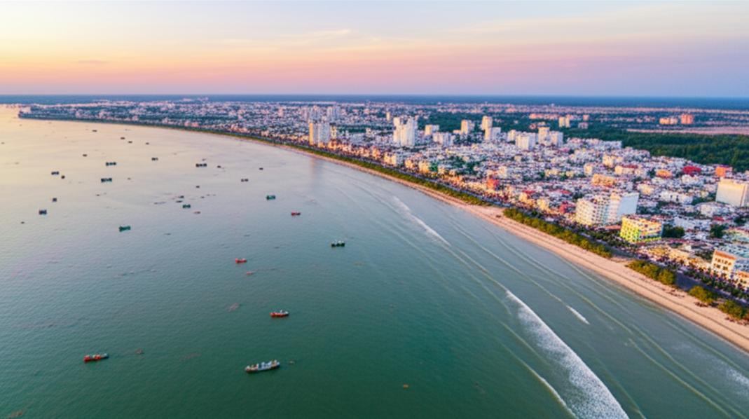 Săn Vé Máy Bay Đi Rạch Giá Giá Rẻ Nhất - Ưu Đãi HOT! 1 Rạch Giá lúc hoàng hôn.