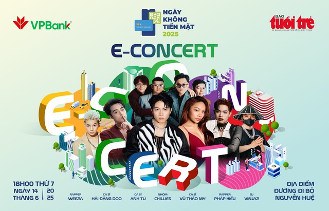 Dàn sao đình đám đổ bộ VPBank E-Concert tại Ngày không tiền mặt 2025 1 Dàn sao đình đám đổ bộ VPBank E-Concert tại Ngày không tiền mặt 2025