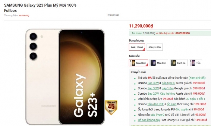 Galaxy S23 Plus rẻ bằng nửa iPhone 16 Pro Max, màn lớn 120Hz, camera zoom quang, kèm AI ăn đứt 1 Galaxy S23 Plus rẻ bằng nửa iPhone 16 Pro Max, màn lớn 120Hz, camera zoom quang, kèm AI ăn đứt