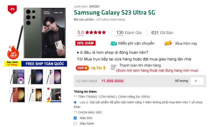 Galaxy S23 Ultra mất giá đến 2/3 chỉ còn 11 triệu đồng rẻ như iPhone 13 vẫn xịn như Galaxy S25 Ultra galaxy s23 ultra mat gia den 2 3 chi con 11 trieu dong re nhu iphone 13 van xin nhu galaxy s25 ultra