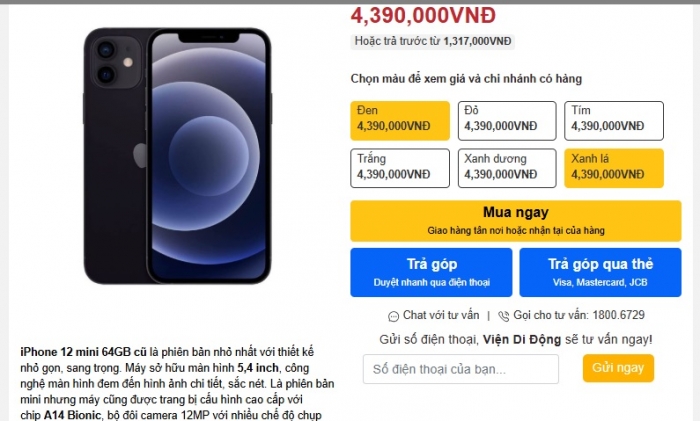 iPhone 12 Mini đang là vua giá trị trong tầm tiền, chỉ 4 triệu, ăn đứt iPhone 11, Galaxy A56 lép vế 1 iPhone 12 Mini đang là vua giá trị trong tầm tiền, chỉ 4 triệu, ăn đứt iPhone 11, Galaxy A56 lép vế