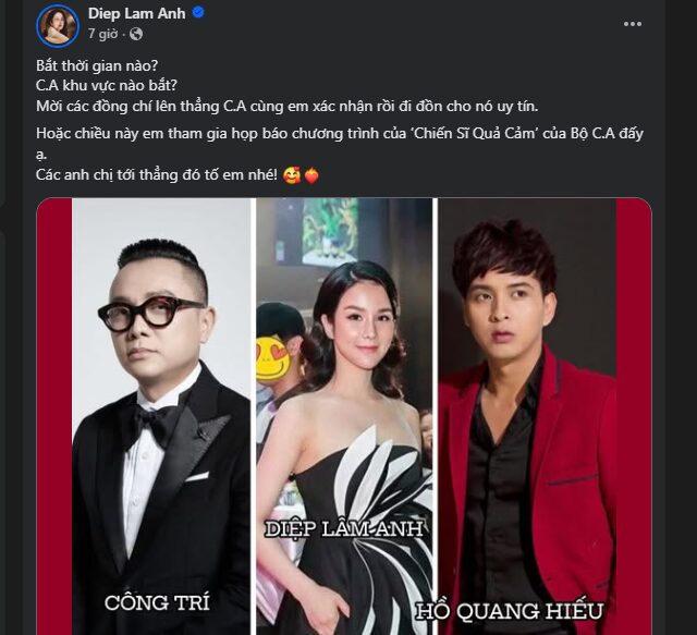 Rò rỉ hình ảnh hiện tại của Diệp Lâm Anh giữa lúc vướng tin bị bắt cùng Công Trí, Hồ Quang Hiếu 1 Rò rỉ hình ảnh hiện tại của Diệp Lâm Anh giữa lúc vướng tin bị bắt cùng Công Trí, Hồ Quang Hiếu